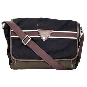 Fossil Lane Canvas & Leather Messenger Bag Adjustable Strap & Snap Closures VGUC